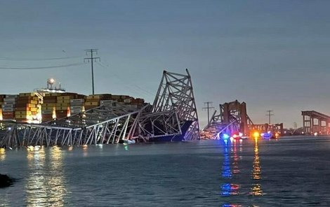 Zřícení mostu v americkém Baltimore, 26. 3. 2024