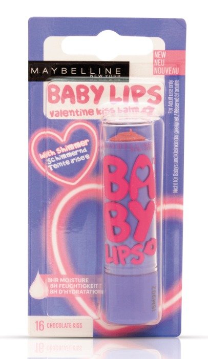 Balzám na rty Baby Lips Valentine, Maybelline, odstín 16 chocolate lips, 79,90 Kč.Koupíte v síti drogerií.