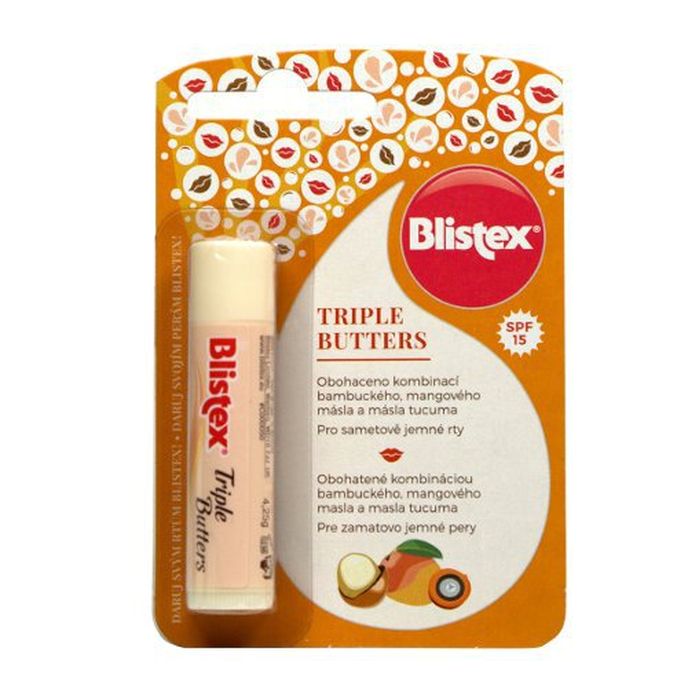 Balzám Triple Butters, Blistex, 75 Kč Balzám Triple Butters, Blistex, 75 Kč