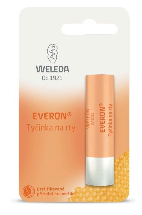 Balzám na rty Everon, Weleda, 129 Kč. Koupíte na www.weleda.cz.