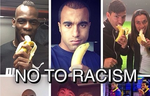 Banánem proti rasismu: Celebrity podporují fotbalistu Alvese