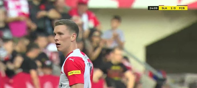 Slavia - Baník: Provod skóroval! Ale gól odvolán kvůli Schranzově ofsajdu