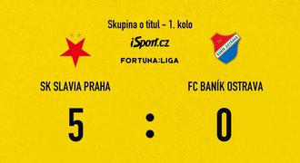SESTŘIH: Slavia - Baník 5:0. Po vyloučení Tanka přišly góly. Dva vstřelil Chytil