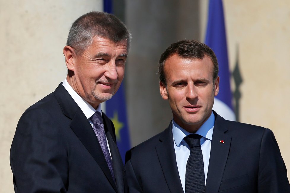 Andrej Babiš se ve Francii sešel s prezidentem Emanuelem Macronem (30.6.2018)