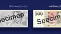 Neplatná a platná verze bankovky 500 Kč