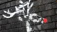Banksy a jeho instalace - Bezdomovec Ryan v Birminghamu