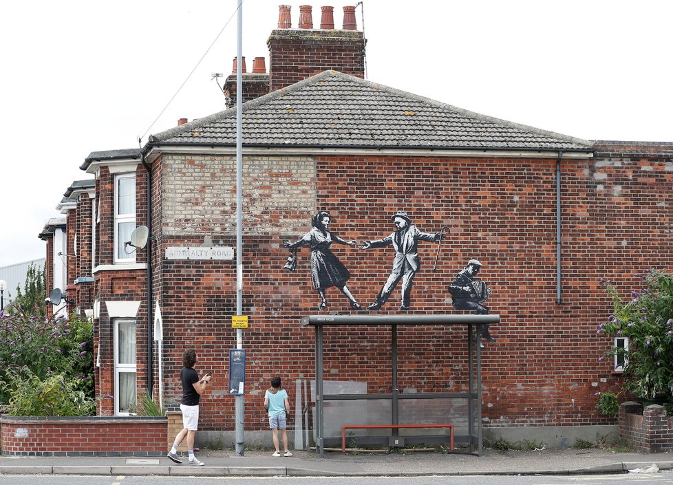 Banksyho nová díla ve Velké Británii.