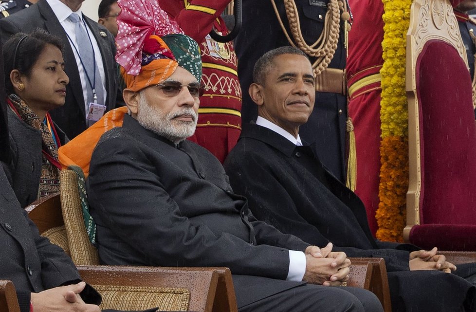 Obama se jako první prezident USA zúčastnil oslav indického svátku Den republiky.
