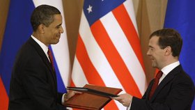 Obama a Medveděv se sejdou v Praze