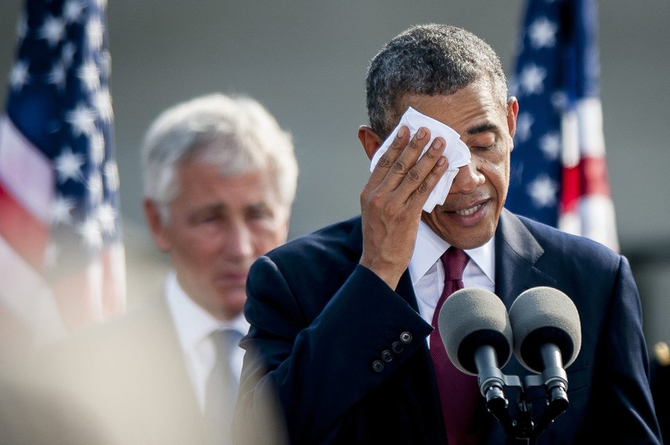 Prezident Obama při proslovu k 12. výročí od 11. září 2001 nezakrýval smutek