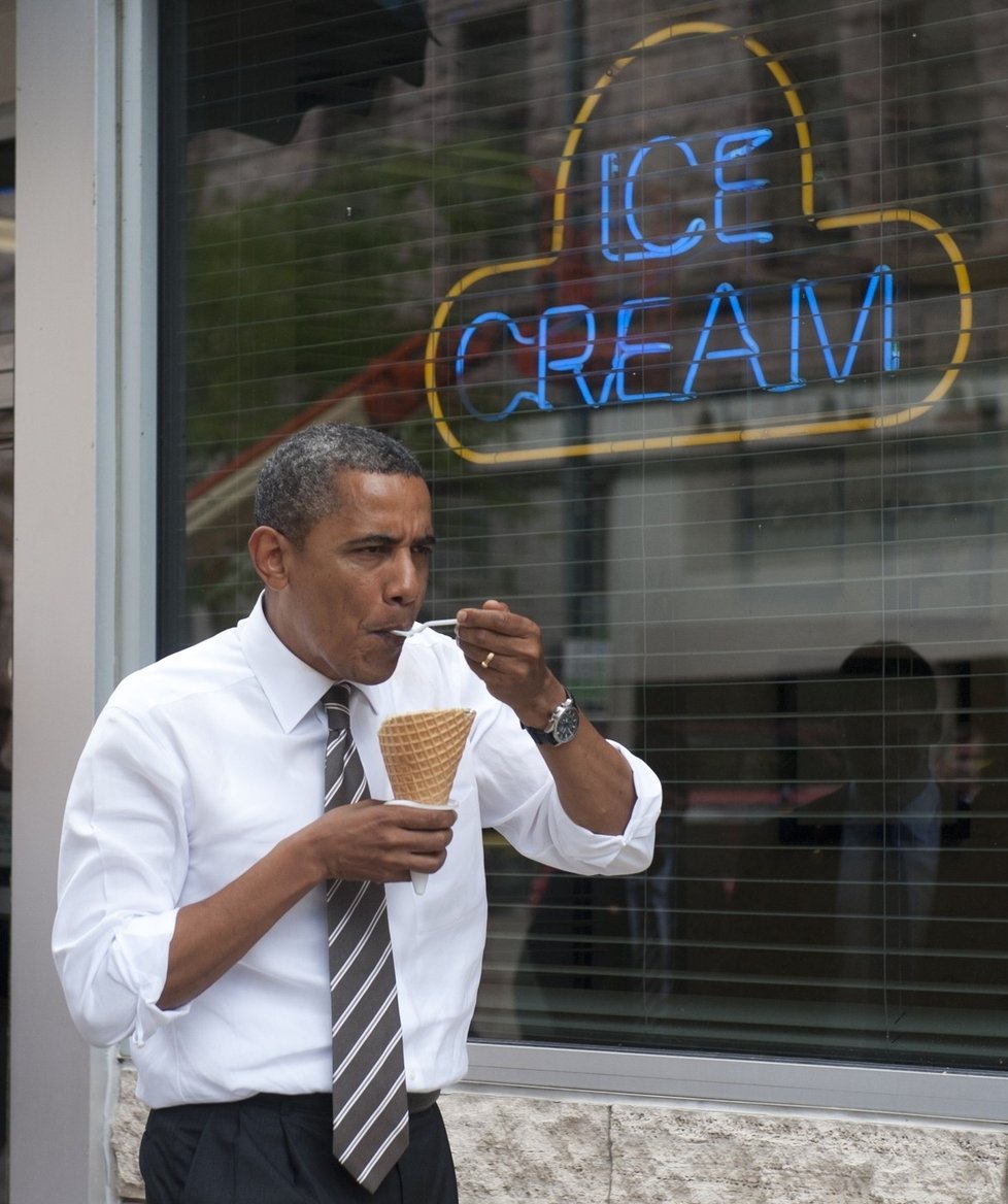Obamova velká vášeň: Zmrzlina