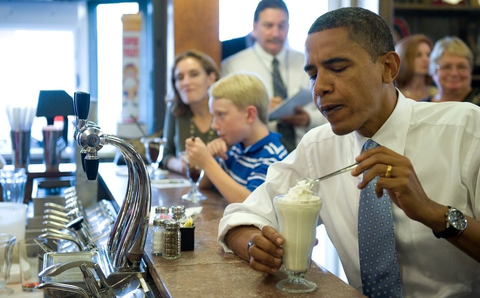 Barack Obama a milkshake: Přísun energie na cestách