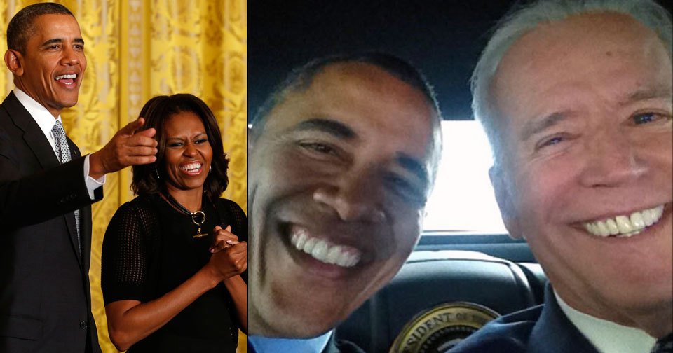 Obamovo vysmáté selfie: Nikoli s manželkou Michelle, ale s parťákem Joem
