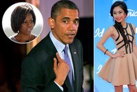 Obama má milenku? Prezident vysvětloval červenou rtěnku na límečku