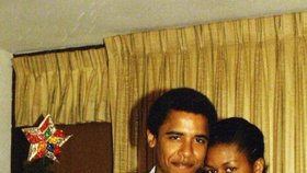 Manželé Obamovi na archivní fotografii