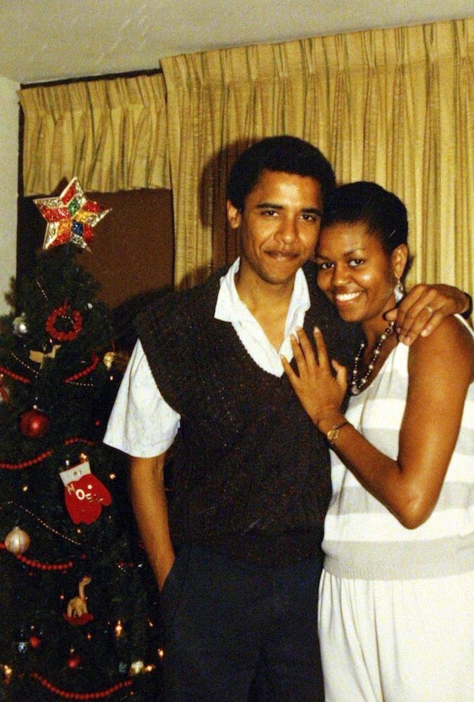 Manželka Baracka Obamy Michelle na Vánoce překvapila Američany touhle fotkou z rodinného archivu