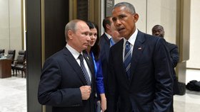 Barack Obama s ruským prezidentem Vladimirem Putinem
