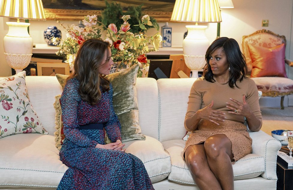 První dáma USA Michelle Obama s vévodkyní Kate