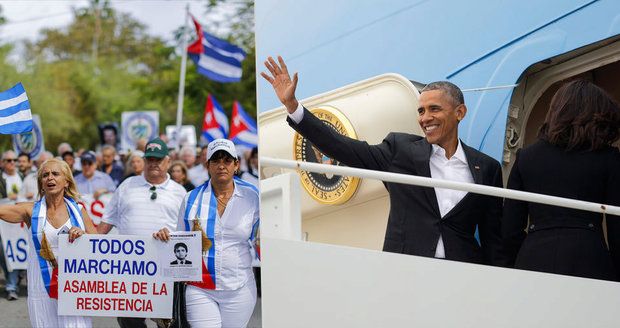 Obama za pár hodin přiletí na Kubu: Policie mezitím zadržela disidentky 