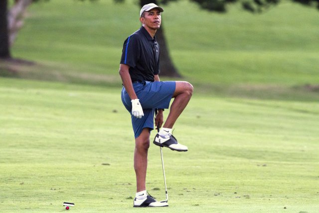 Různé tváře Baracka Obamy: Americký prezident na golfu