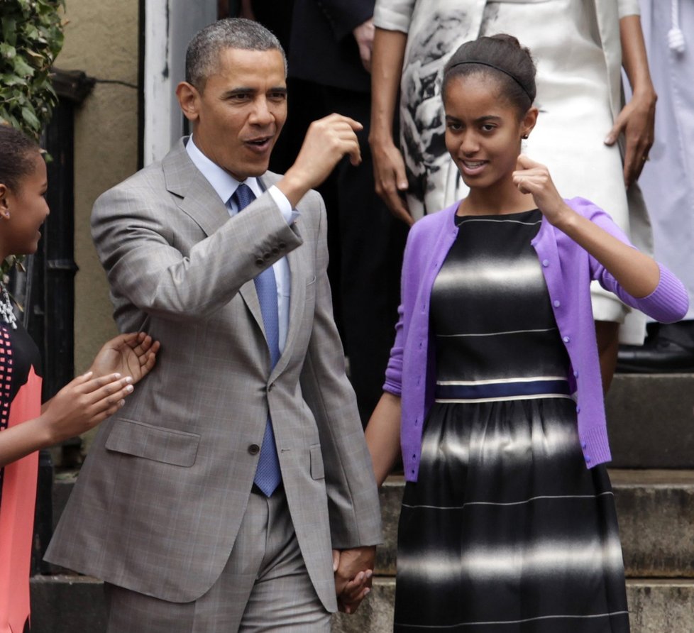Americký prezident Obama se svou starší dcerou Malií