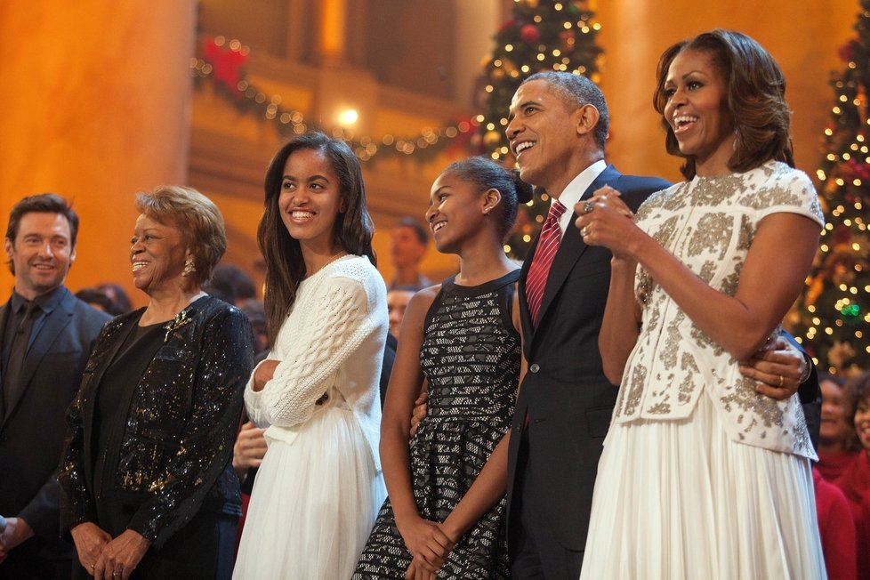 Barack Obama se s rodinou zúčastnil benefičního koncertu Vánoce ve Washingtonu.