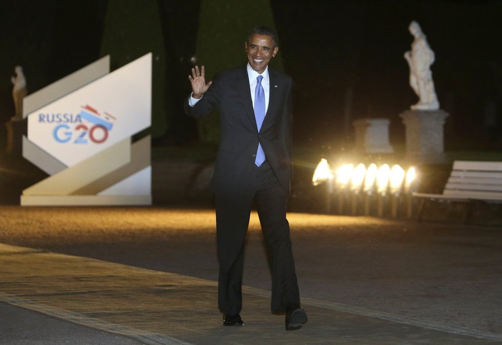 Barack Obama dorazil do Ruska na summit G20, kde se mj. řešila i otázka syrské krize