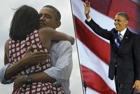 Volby prezidenta v USA: Barack Obama vyhrál! Další 4 roky, radoval se s manželkou