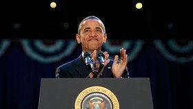 Barack Obama při vítězném projevu: Děkoval za podporu a také za účast Američanů v samotných volbách