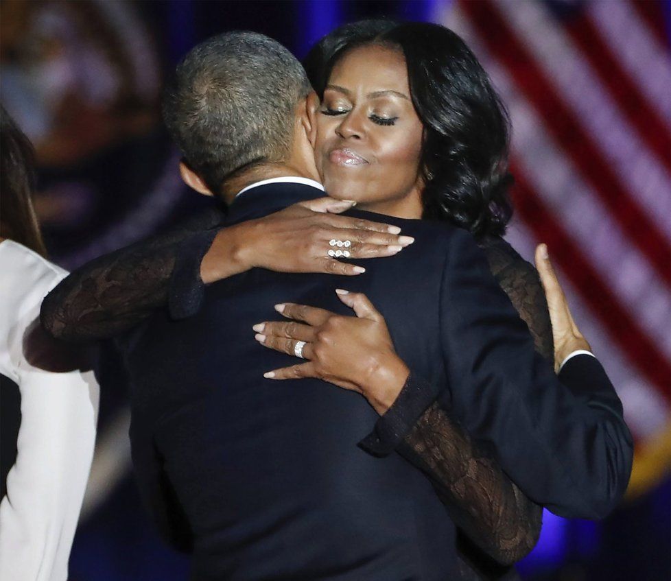 Barack Obama při posledním projevu ve funkci amerického prezidenta v Chicagu