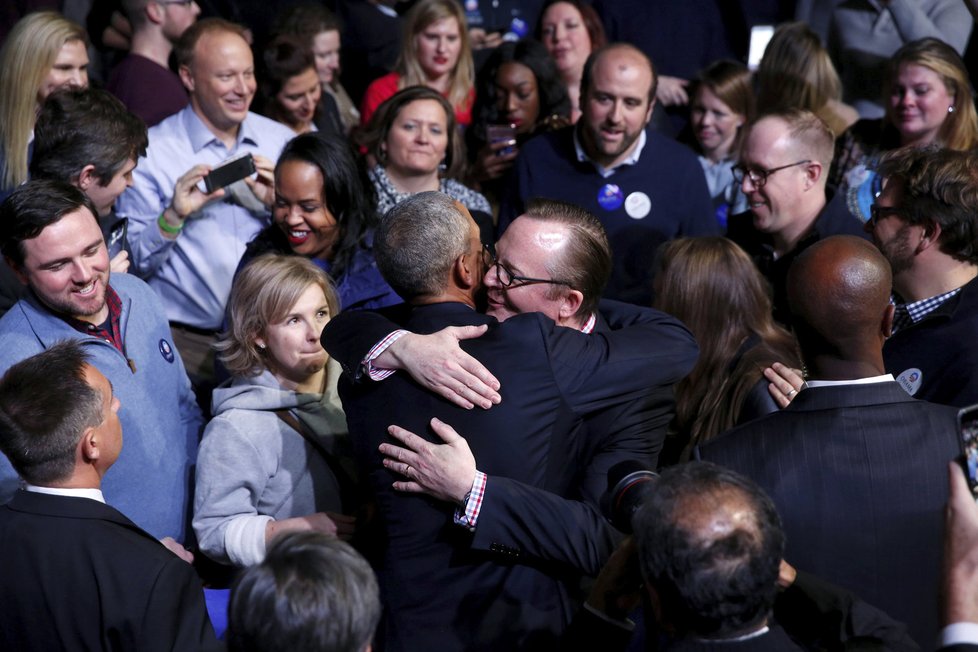 Barack Obama při posledním projevu ve funkci amerického prezidenta v Chicagu