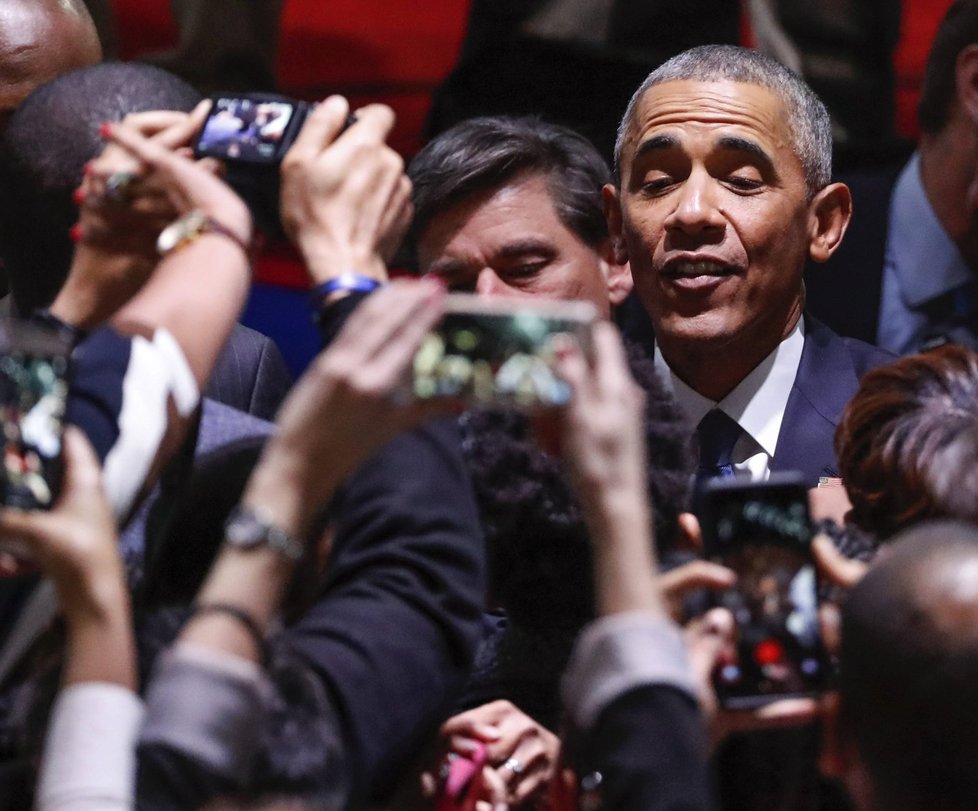 Barack Obama při posledním projevu ve funkci amerického prezidenta v Chicagu