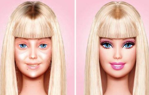 Barbie bez make-upu! Vrásky, pihy a kruhy pod očima