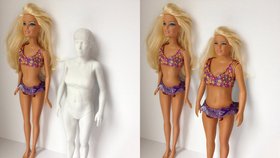 Barbie vs proporce skutečné ženy