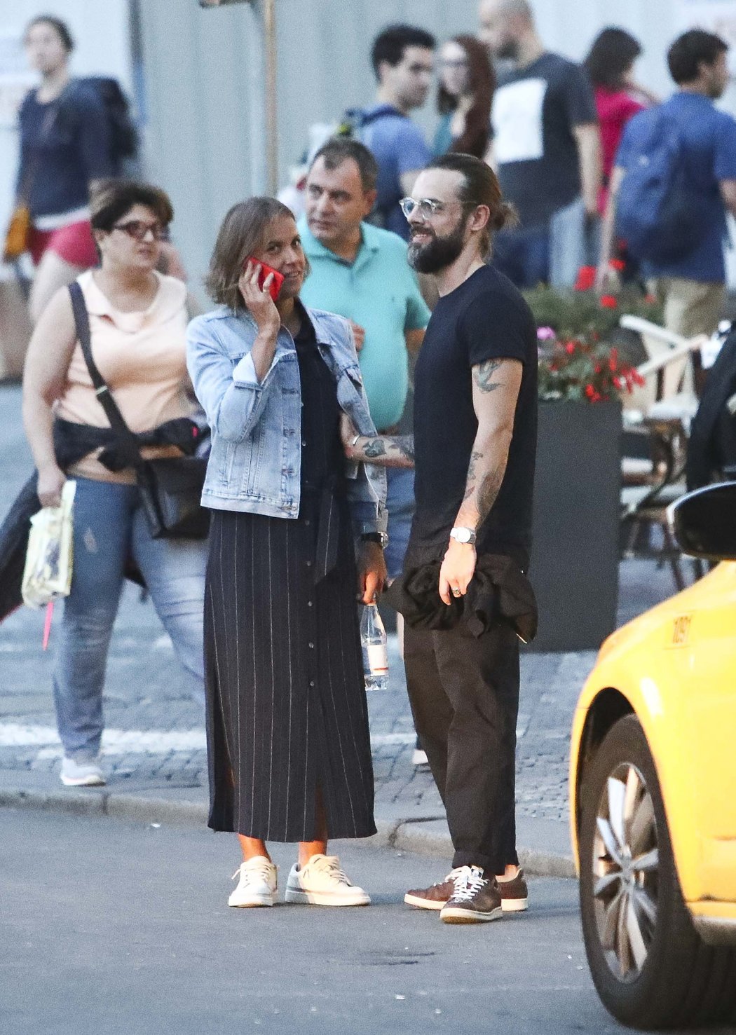 Barbora Strýcová a Petr Matějček vyrazili do centra Prahy. Nehnuli se od sebe ani na krok.