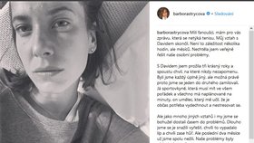 Barbora Strýcová vydala na sociální síti prohlášení o rozchodu s Davidem Krausem.