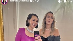 Barbora Urbanová (STAN) na Pražském hradě po předávání státních vyznamenání (28.10.2026)