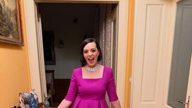 Barbora Urbanová (STAN) na Pražském hradě po předávání státních vyznamenání (28.10.2026)