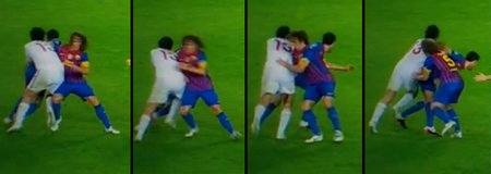 Klíčový moment, kvůli kterému Barcelona zahrávala druhou penaltu.