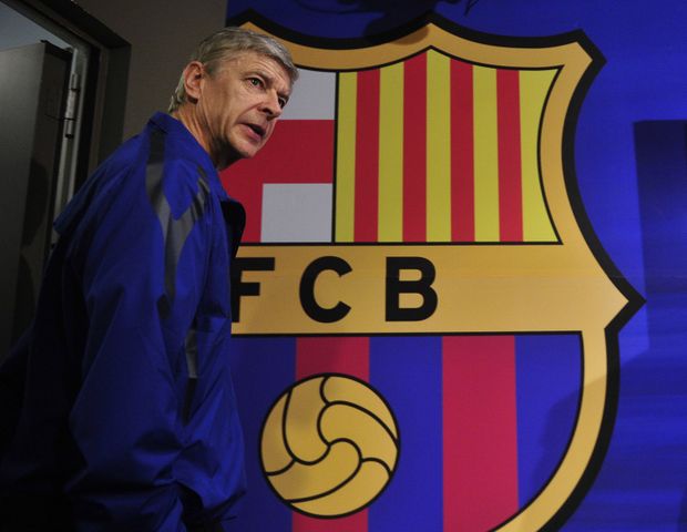 Arséne Wenger, manažer Arsenalu, před utkáním s Barcelonou. Arséne Wenger, manažer Arsenalu, před utkáním s Barcelonou.