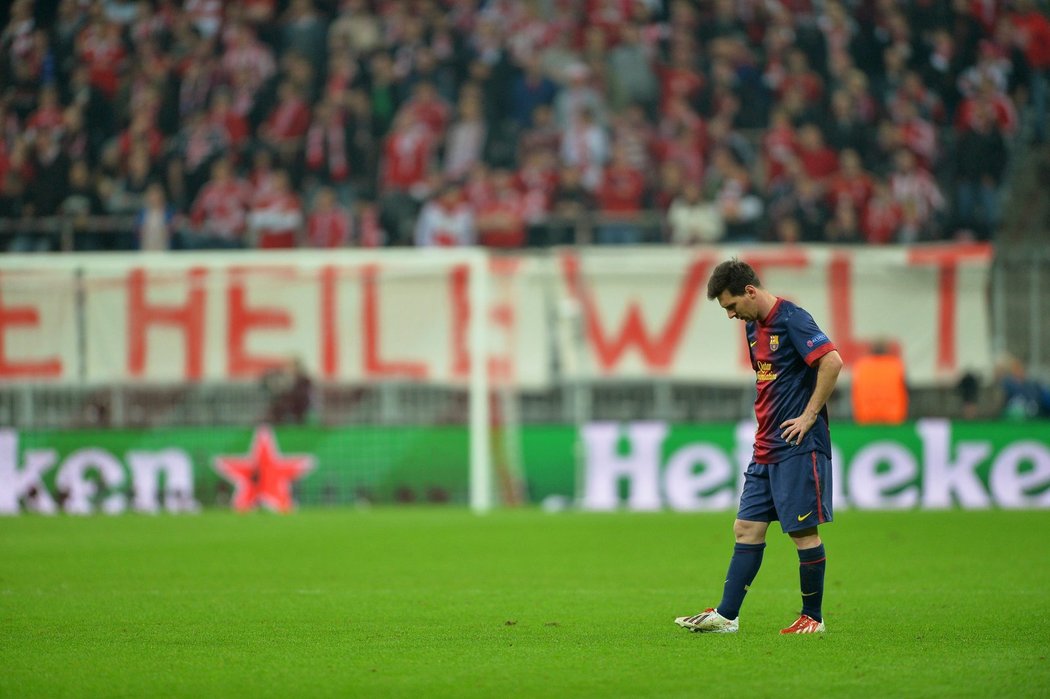 Zklamaný Lionel Messi byl ze hřiště zcela vymazán. Neocitl se v žádné větší šanci.