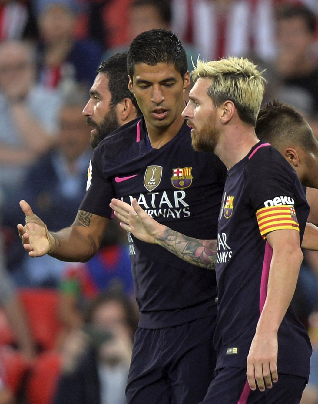Hvězdy Barcelony Luis Suárez a Lionel Messi v Bilbau šance zahazovaly