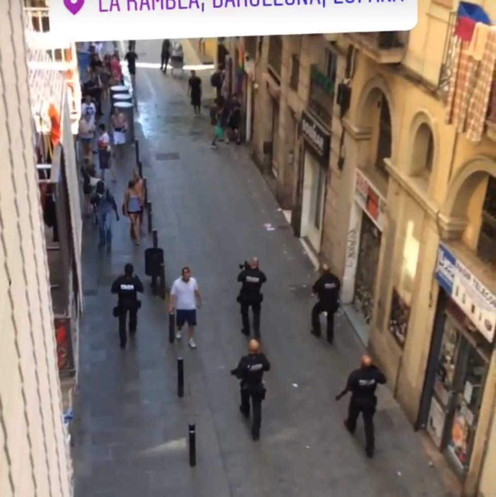 Ozbrojená policie v Barceloně