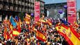 Protestní akce v Barceloně se podle organizátorů zučastnilo 930 000 lidí, podle policie 350 000.