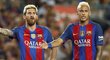 Hvězdy Barcelony Lionel Messi a Neymar se proti Alavésu neprosadily