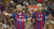 Hvězdy Barcelony Lionel Messi a Neymar se proti Alavésu neprosadily