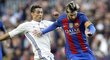 Hvězdy Realu a Barcelony Cristiano Ronaldo a Lionel Messi ve vzájemném souboji v El Clásiku