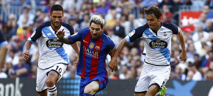 Útočník Barcelony Lionel Messi nastoupil proti La Coruni jako střídající a hned dal gól
