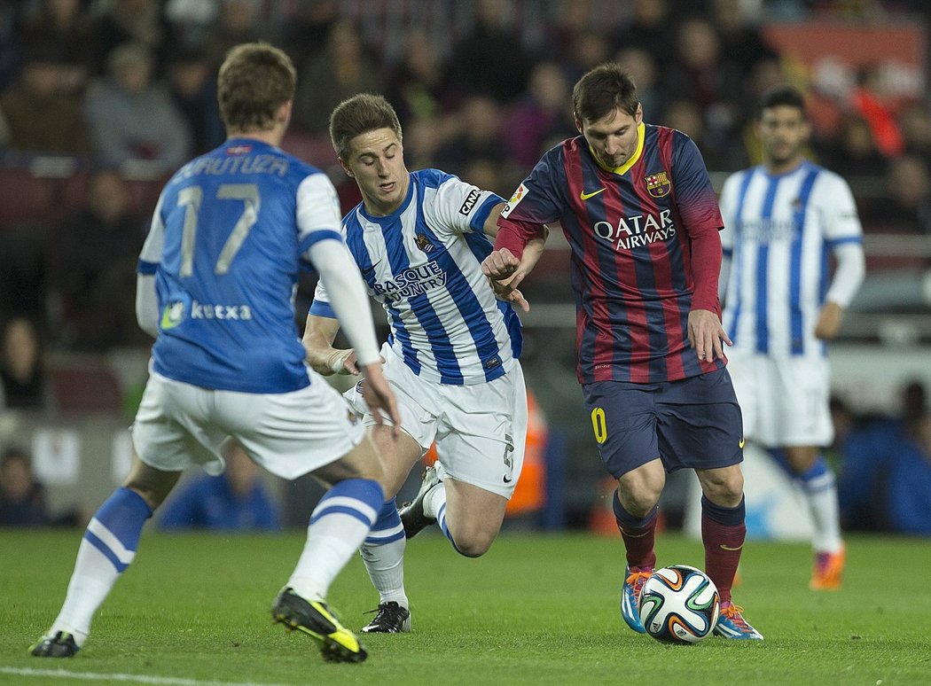 Barcelona porazila Real Sociedad 2:0 a má nakročeno do finále Španělského poháru.