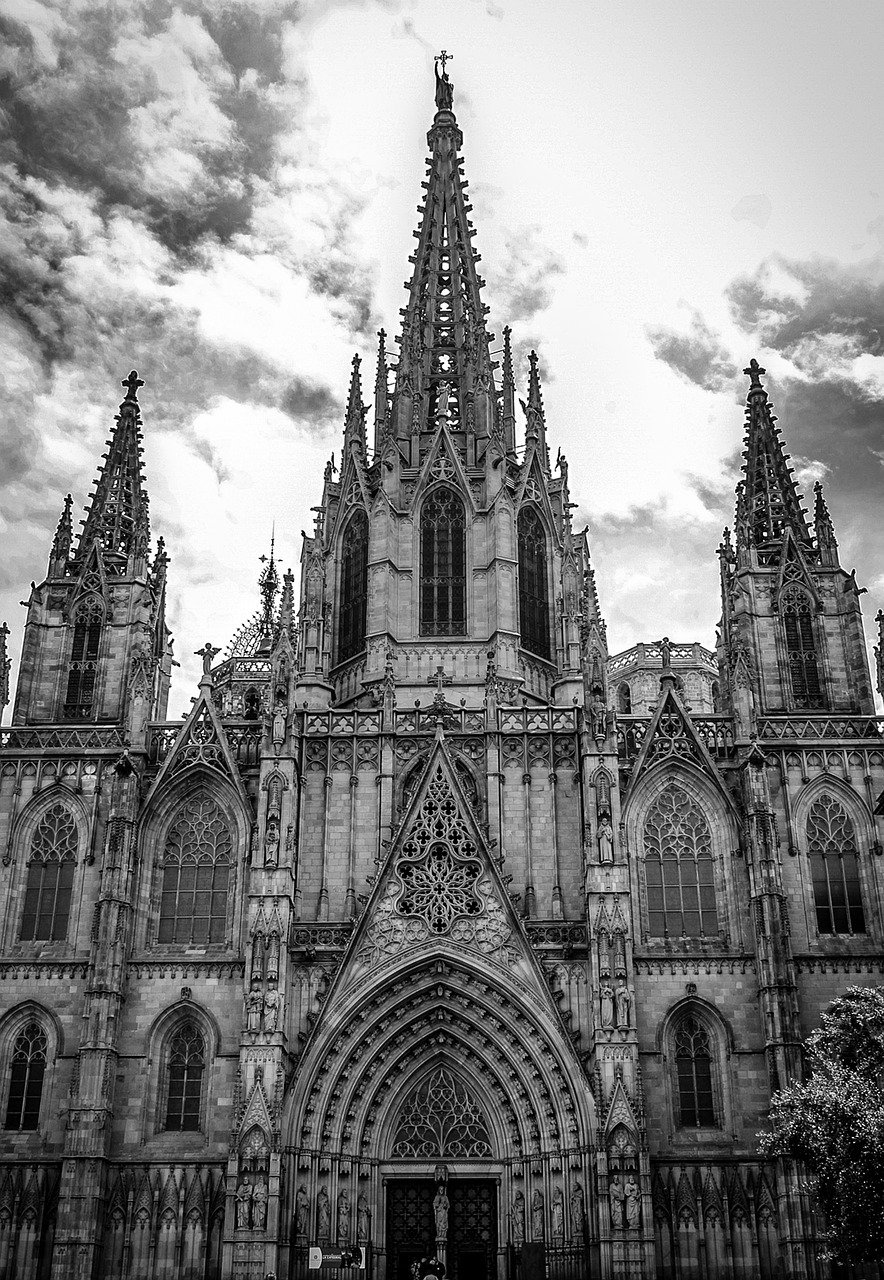 Barcelonská katedrála, před ní bývají nejznámější barcelonské vánoční trhy
